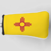 ニューメキシコ州旗とゴルフパターカバー ゴルフヘッドカバー (正面)