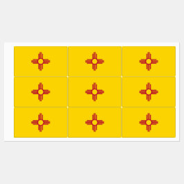 ニューメキシコ州旗のある愛国的なラベル州 ラベル