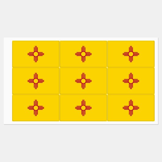 ニューメキシコ州旗のある愛国的なラベル州 ラベル (シート)