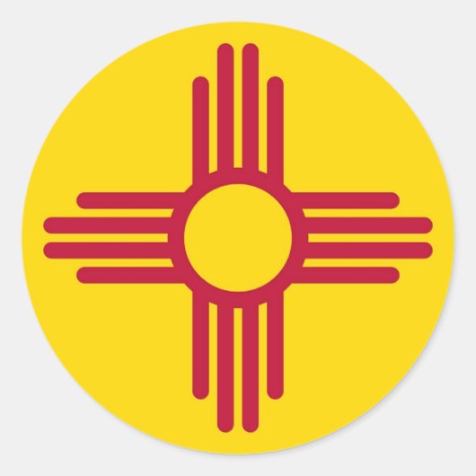 ニューメキシコ州旗のシール ラウンドシール (正面)