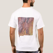 ニューメキシコ州旗の地図シティTシャツ Tシャツ (裏面)