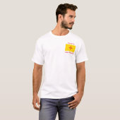 ニューメキシコ州旗の地図シティTシャツ Tシャツ (正面フル)