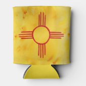 ニューメキシコ州旗の水色 缶クーラー (正面)