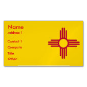 ニューメキシコ州旗を持つ名刺マグネット マグネット名刺 (正面)