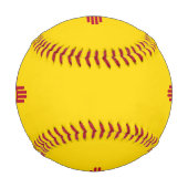 ニューメキシコ州旗を持つ愛国野球 野球ボール (正面)