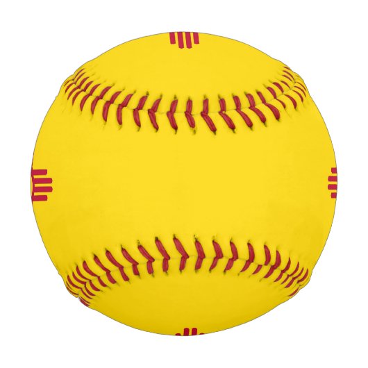 ニューメキシコ州旗を持つ愛国野球 野球ボール (正面)