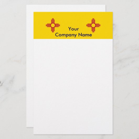 ニューメキシコ州旗を持つ文房具 便箋 (正面/裏面)