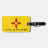 ニューメキシコ州旗を持つ荷物タグ ラゲッジタグ (正面横)