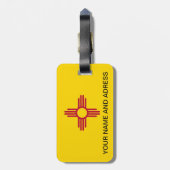 ニューメキシコ州旗を持つ荷物タグ ラゲッジタグ (裏面縦)