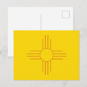 ニューメキシコ州旗ジアの太陽のシンボル ポストカード (正面/裏面)
