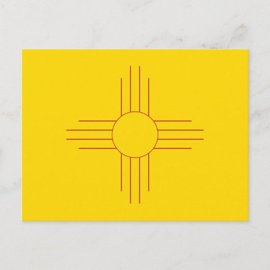 ニューメキシコ州旗ジアの太陽のシンボル ポストカード (正面)