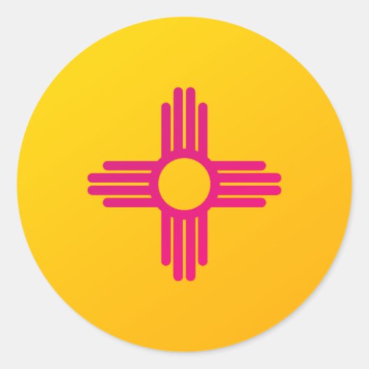 ニューメキシコ州旗ジア・サン ラウンドシール (正面)