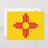 ニューメキシコ州旗デザインデコール ポストカード (正面/裏面)
