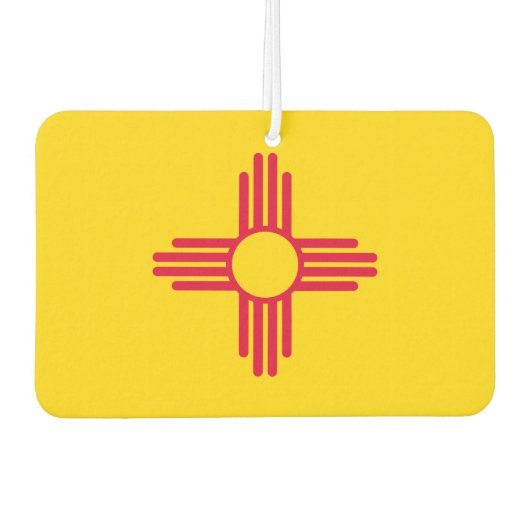 ニューメキシコ州旗デザイン カーエアーフレッシュナー (正面)