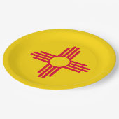 ニューメキシコ州旗デザイン ペーパープレート (アングル)