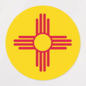 ニューメキシコ州旗デザイン ラベル (デザイン2)