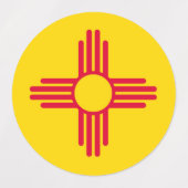 ニューメキシコ州旗デザイン ラベル (デザイン1)