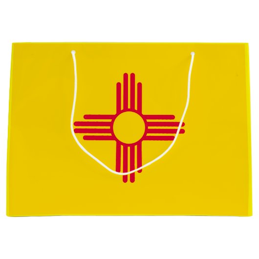 ニューメキシコ州旗デザイン ラージペーパーバッグ (正面)