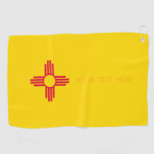 ニューメキシコ州旗デザインAに関するテキスト  ゴルフタオル (横)