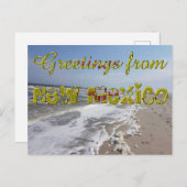 ニューメキシコ州旗ハートUSAからの挨拶 ポストカード (正面/裏面)