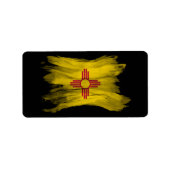 ニューメキシコ州旗ブラシのストローク、ニューメキシコ ラベル (正面)