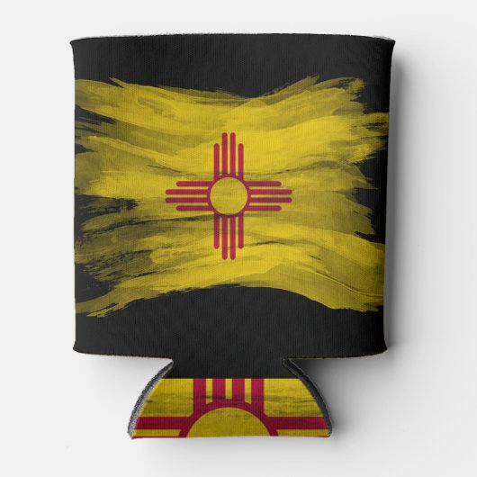 ニューメキシコ州旗ブラシのストローク、ニューメキシコ 缶クーラー (正面)