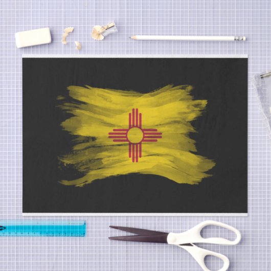 ニューメキシコ州旗ブラシのストローク、ニューメキシコ 薄葉紙 (クラフト)