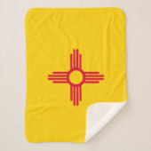 ニューメキシコ州旗プリント愛国心 シェルパブランケット (正面)
