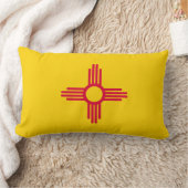 ニューメキシコ州旗プリント愛国心 ランバークッション (ブランケット)