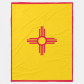ニューメキシコ州旗プリント愛国者 フリースブランケット (正面)