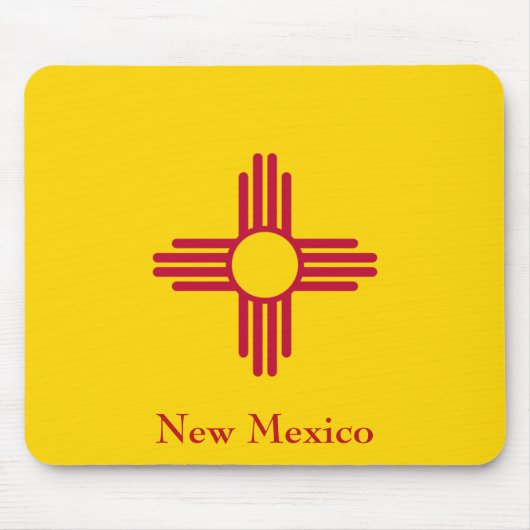 ニューメキシコ州旗マウスパッドカスタマイズ文字 マウスパッド (正面)