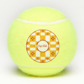 ニューメキシコ州旗レッドツィアイエロー テニスボール (裏面)