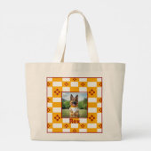 ニューメキシコ州旗レッドツィアイエロー ラージトートバッグ (裏面)