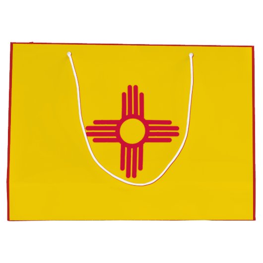 ニューメキシコ州旗抱き枕 ラージペーパーバッグ (裏面)
