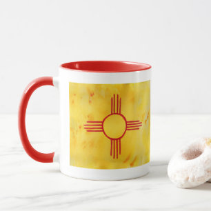 ニューメキシコ州旗水彩 マグカップ