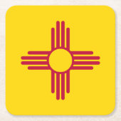 ニューメキシコ州旗 スクエアペーパーコースター (正面)