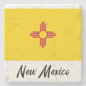 ニューメキシコ州旗 – ストーンコースター (正面)