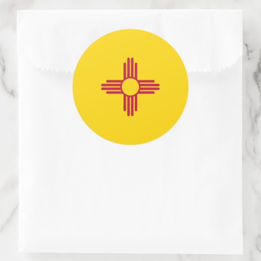 ニューメキシコ州旗、ニューメキシコ州旗 ラウンドシール (バッグ)