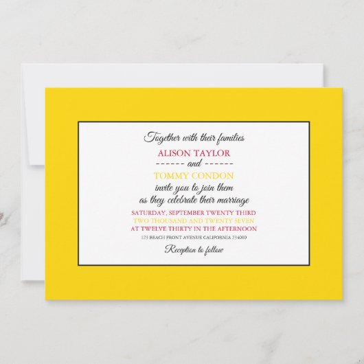 ニューメキシコ州旗、ニューメキシコ結婚州旗 招待状 (正面)