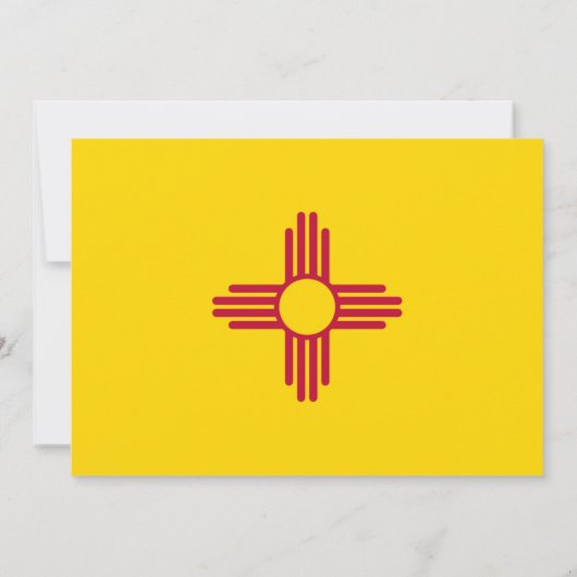 ニューメキシコ州旗、ニューメキシコ結婚州旗 招待状 (裏面)