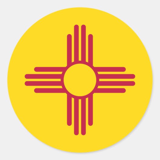 ニューメキシコ州旗 ラウンドシール (正面)