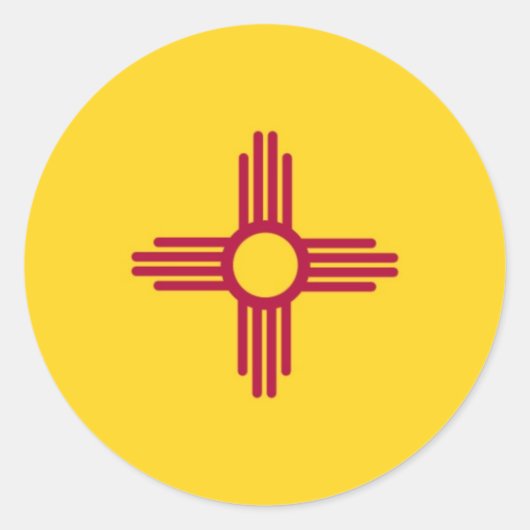 ニューメキシコ州旗 ラウンドシール (正面)