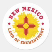 ニューメキシコ州旗 ラウンドシール (正面)
