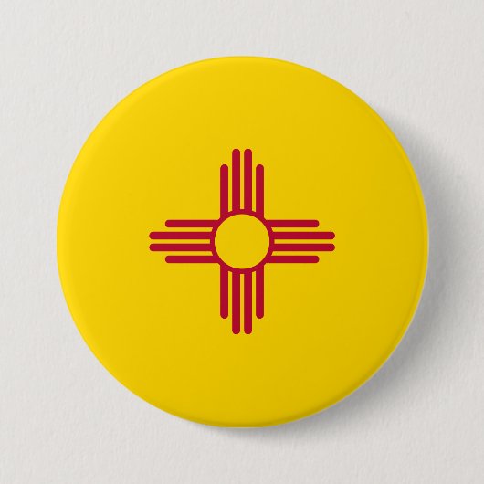 ニューメキシコ州旗 缶バッジ (正面)