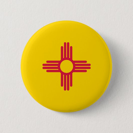 ニューメキシコ州旗 缶バッジ (正面)