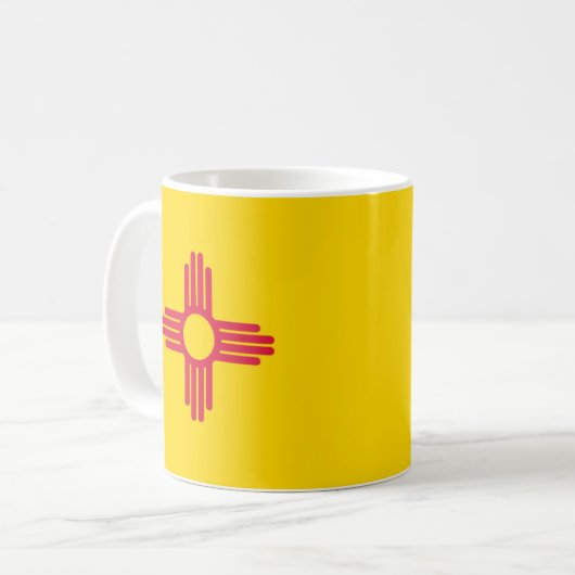 ニューメキシコ州旗Zia Sun コーヒーマグカップ (正面左)