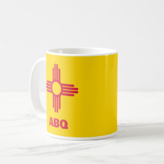 ニューメキシコ州旗Zia Sun コーヒーマグカップ (正面左)