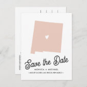 ニューメキシコ州目的地の結婚式任意の色 案内ポストカード (正面/裏面)