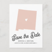 ニューメキシコ州目的地の結婚式任意の色 案内ポストカード (正面)