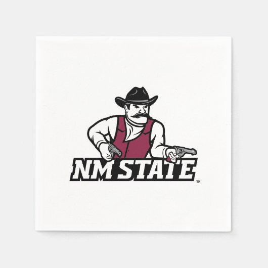 ニューメキシコ州立大学アギーズ スタンダードカクテルナプキン (正面)